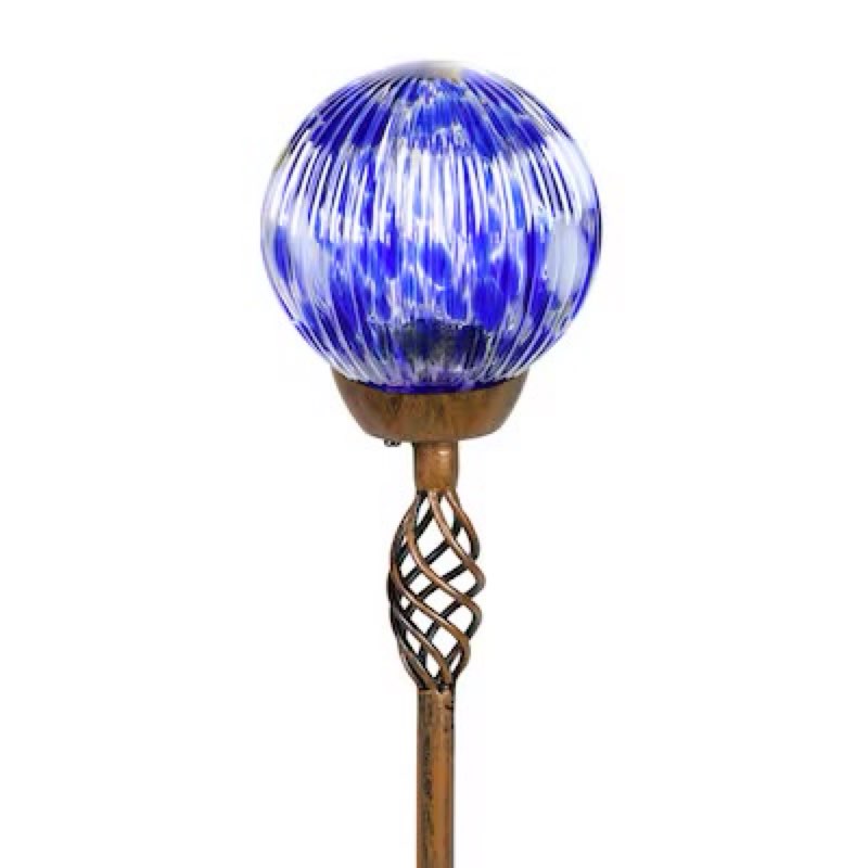 exhart 30-in blue metal solar traditional stake