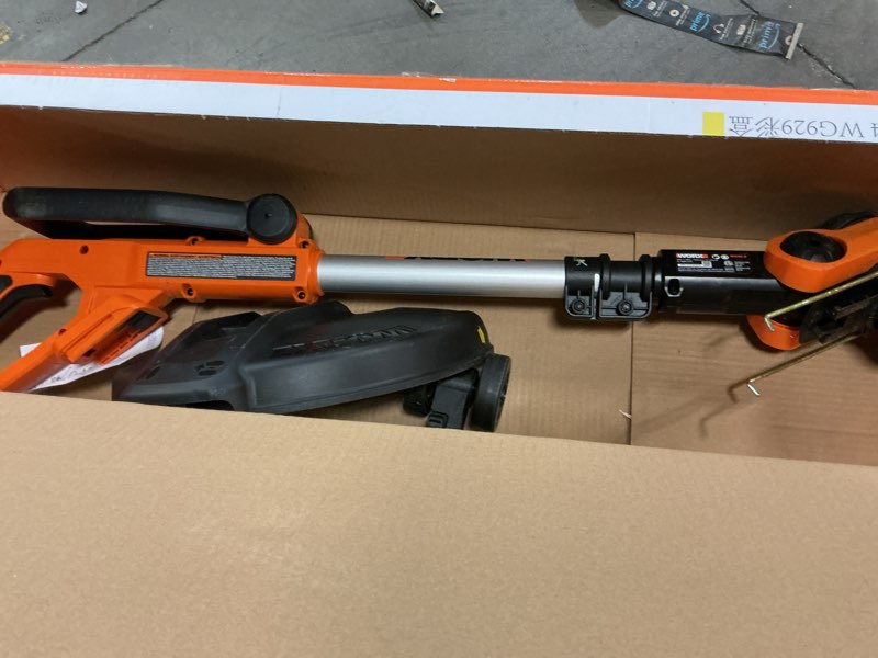 Condition photo showing As Is for worx 20v 12‘’ cordless string trimmer