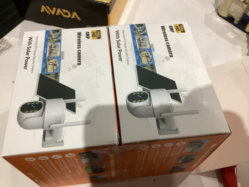 Condition photo showing As Is for Gianteye 5G&2.4GHz Security Cameras Wireless Outdoor, 2K Cameras for Home Security, Solar & Battery Powered Security Camera Outdoor, Color Night Vision, PZT Human Detection, 2 Packs 2Pack