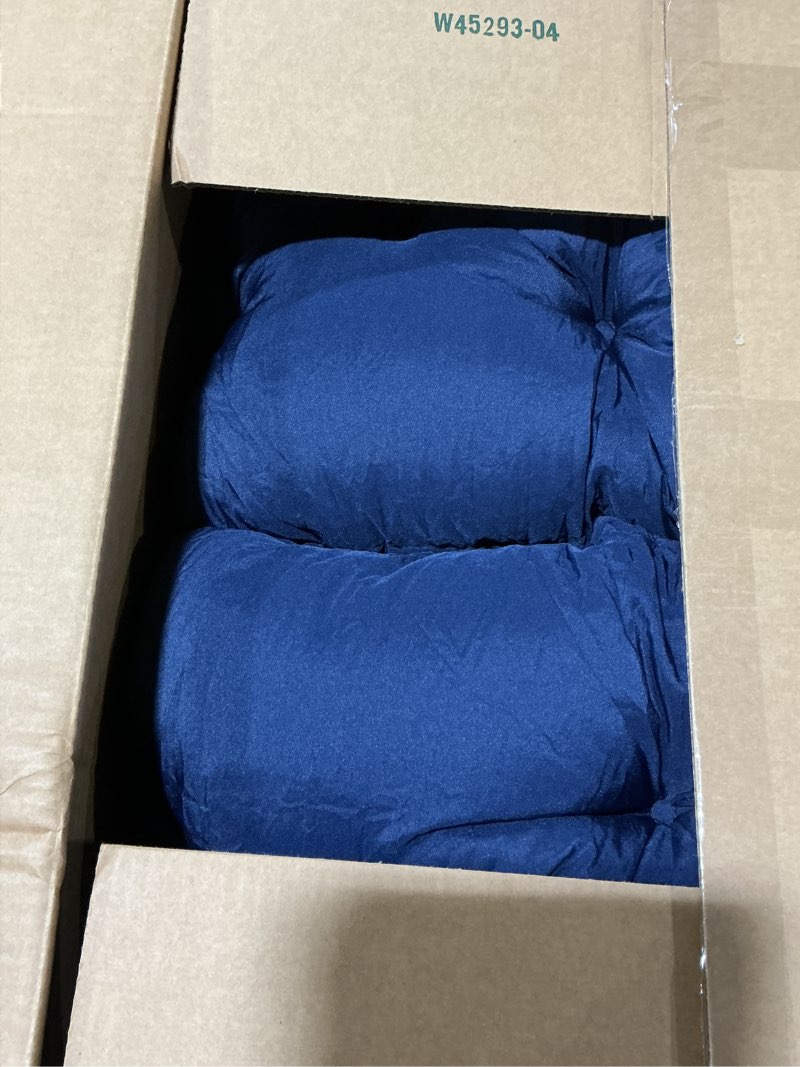 Condition photo showing Good Condition for porch swing cushions 60 inch bench cushion waterproof outdoor swing cushions 3 seater thick 5in replacement swing cushions for outdoor furniture patio (navy blue-60x40inch) navy blue 60x40x5inch