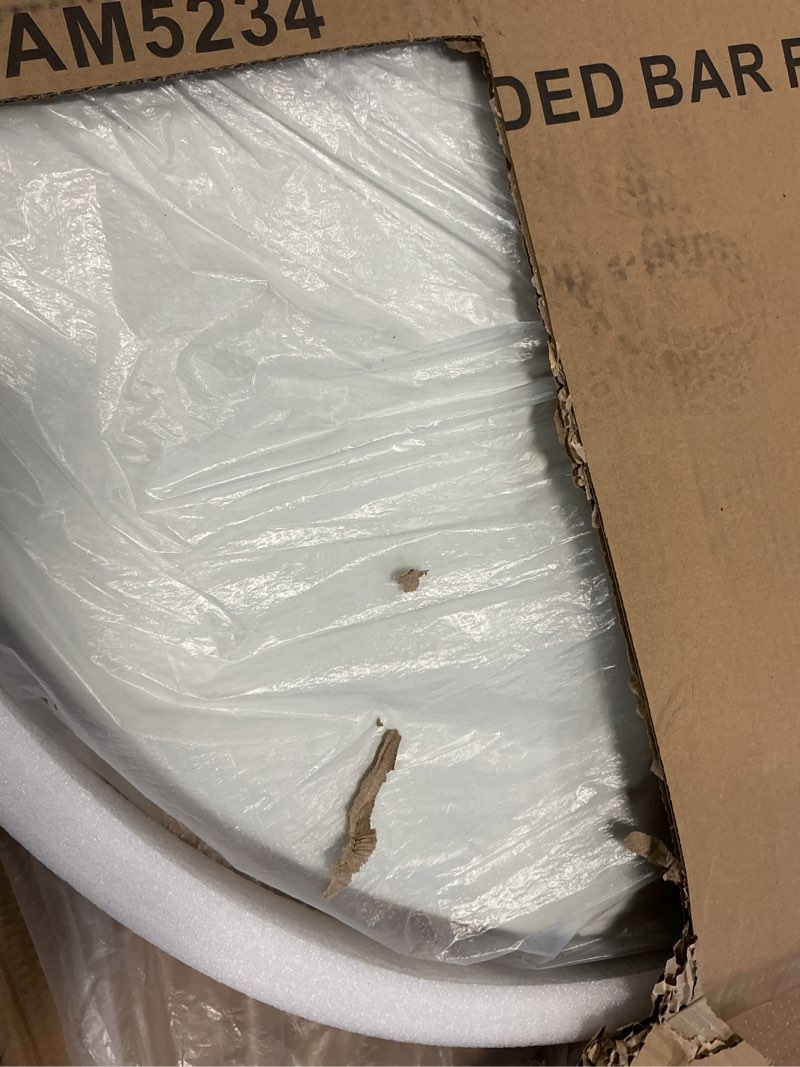 Condition photo showing New/Like New for BTExpert 32" Round 43" Bar Height White Granite Plastic Folding Table Portable Commercial Table Banquet Card Coffee Dining Cocktail Table for Wedding Party Event Home Kitchen Outdoor One White