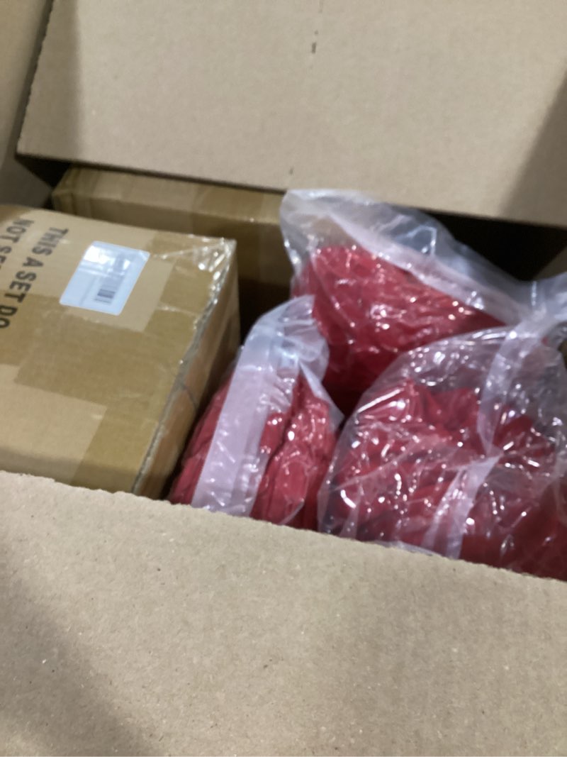 Condition photo showing Good Condition for Trlyc 30 Pcs Spandex Chair Covers for Dining Chairs Stretch Polyester Dining Chairs Slipcovers for Wedding Party Decor Banquet Flat-Front Chair Cover (Burgundy) 30 Pcs Burgundy-for Banquet