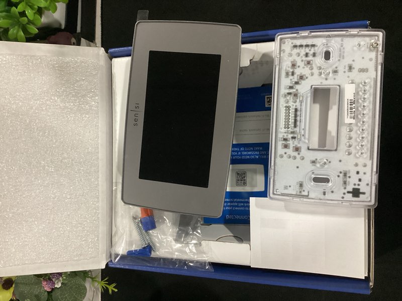 Condition photo showing Good Condition for sensi touch smart thermostat by emerson with touchscreen color display, programmable, wi-fi, mobile app, easy diy, data privacy, works with alexa, energy star certified, st75s-silver, c-wire required