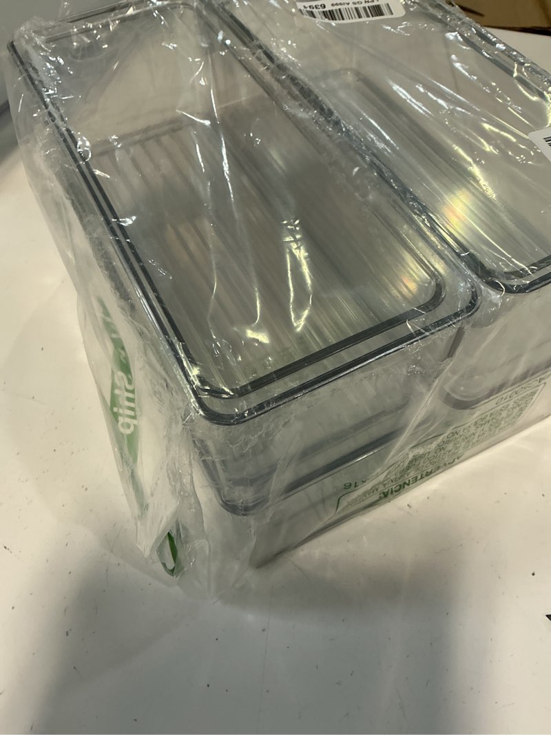 Condition photo showing Good Condition for qilinba 8 pack drawer organizers deep drawer organizer bins silverware organizer clear stackable storage bins for bathroom, pantry, office, vanity, desk organization and storage