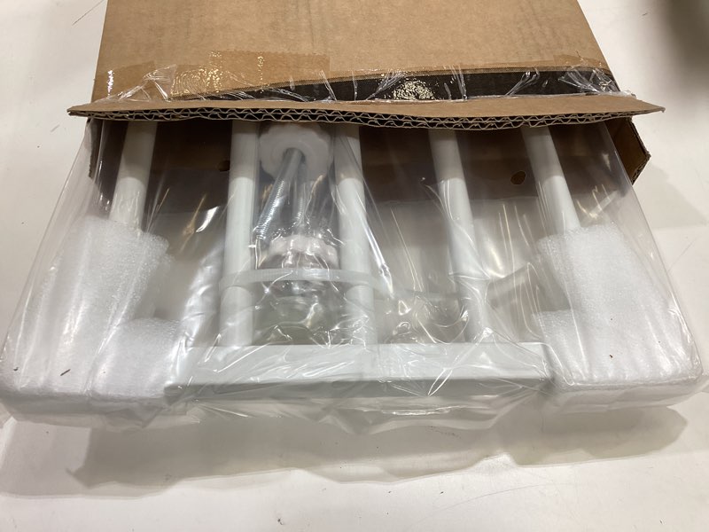 Condition photo showing Good Condition for malier dog gate with a small door, extra wide all metal short dog gate pet gate for stairs, 10'' tall pressure mount easy step over puppy gate low gate for doorways white 10''h × 26''- 41''w