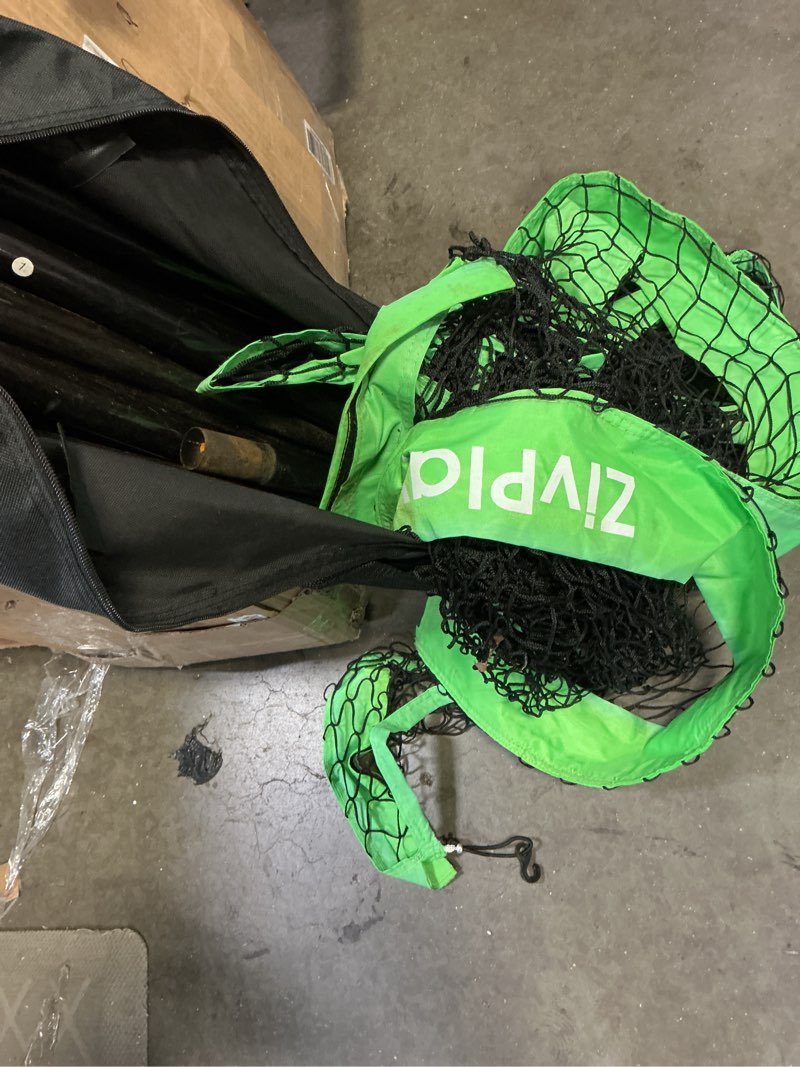Condition photo showing As Is for (Similar)Lacrosse Backstop Net Soccer Backstop Net for Backyard Sport Netting Barrier Ball Stop Net Includes Portable Carry Bag 2 Sand Bags 4 Ground Stakes 20 feet x 10 feet