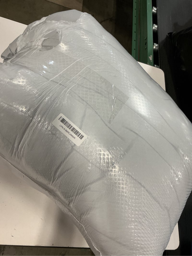 Condition photo showing Good Condition for litanika oversized king comforters light grey super king plus size, 3 pieces lightweight solid bedding comforter set, all season fluffy bed set (128x120in comforter & 2 pillowcases)