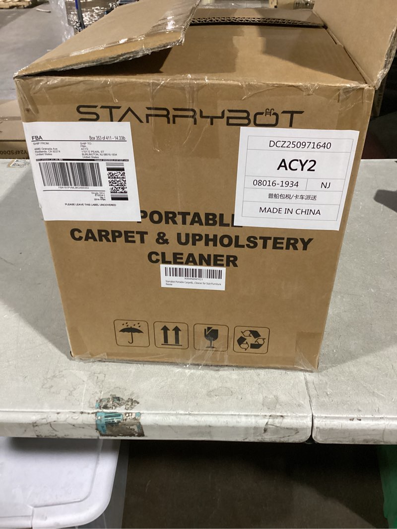 Condition photo showing As Is for Portable Carpet Cleaner Machine with Steam and Heating Techology,15Kpa Powerful Suction with Versatile Tools for Pets, Couch, Car,Self-Cleaning