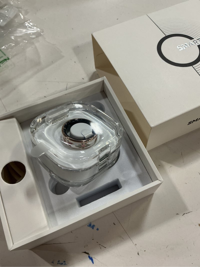 Condition photo showing New/Like New for smart ring health tracking, sleep tracking, heart rate, blood oxygen, blood pressure?fitness ring, activity monitoring, 5 days battery, 5atm waterproof, no subscription (enamel color, 8#) 8# enamel color