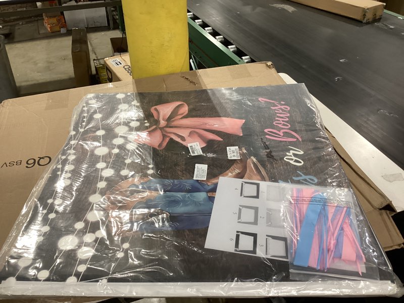Condition photo showing Good Condition for amazingspark 28in jumbo gender reveal gift box kit with oversized box giant pull bows for gender rev