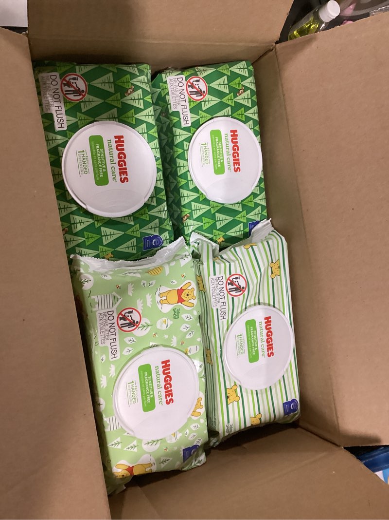Condition photo showing New/Like New for Huggies Natural Care Sensitive Unscented Baby Wipes - 768ct