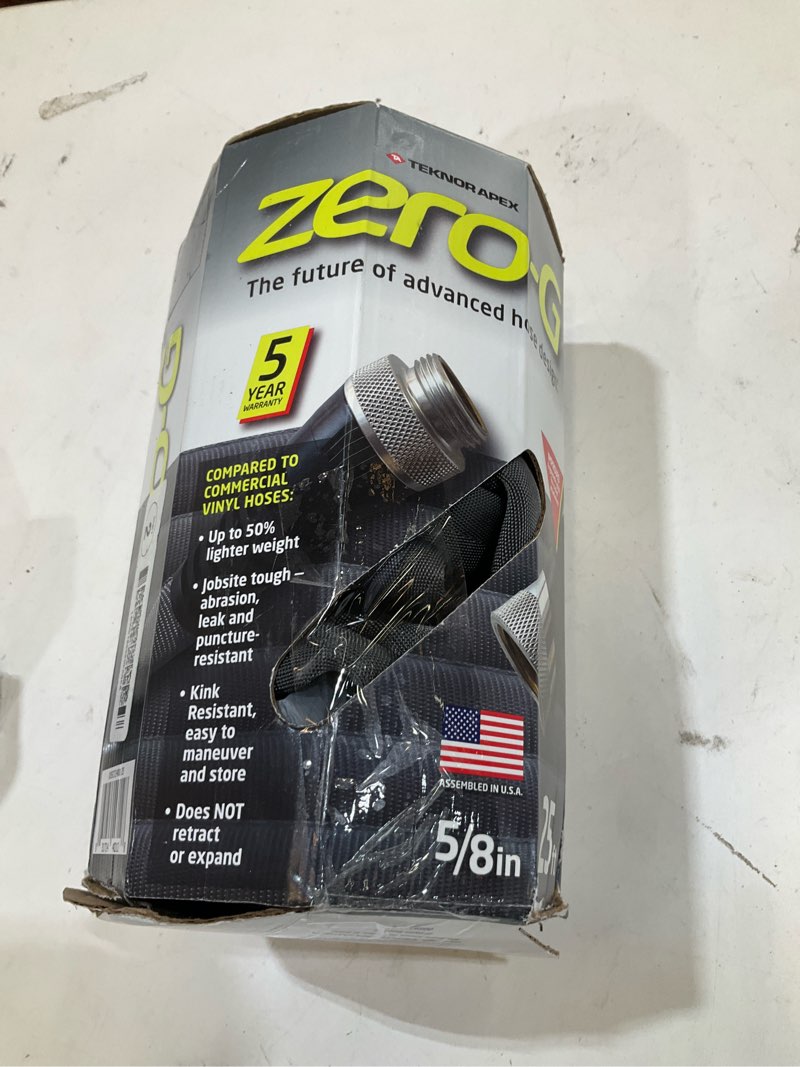 Condition photo showing As Is for teknor apex zero-g 5/8 in. d x 25 ft. l heavy duty commercial grade garden hose