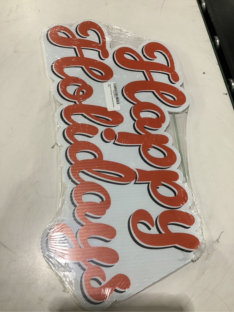 Condition photo showing Good Condition for rogue river tactical happy holidays christmas classic yard sign for home decor and lawn decoration with stakes happy holidays merry christmas xmas holiday sign santa claus