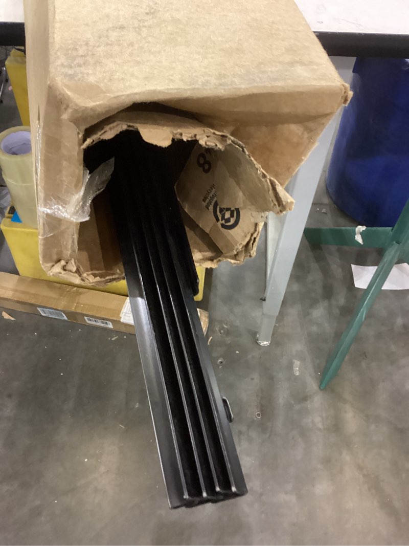 Black thin metal poles