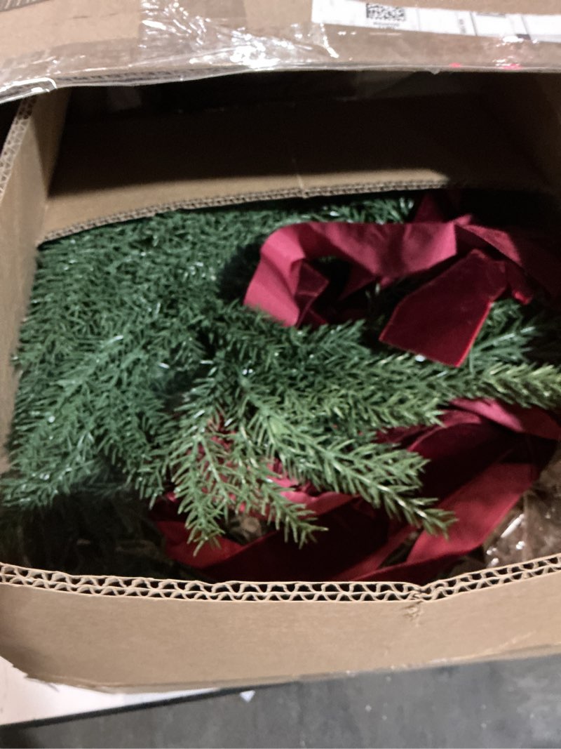 Condition photo showing New/Like New for 4pcs mini christmas candle rings wreaths, 10inch christmas pine kitchen cabinet candle holder with red berries for table cenderpiece chair wall window decor green+red01