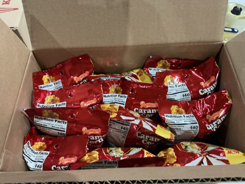 Condition photo showing New/Like New for similar popcornopolis gourmet popcorn, caramel corn, sweet snack, 12-pack snack bags, bulk & single serve, non-gmo, gluten-free