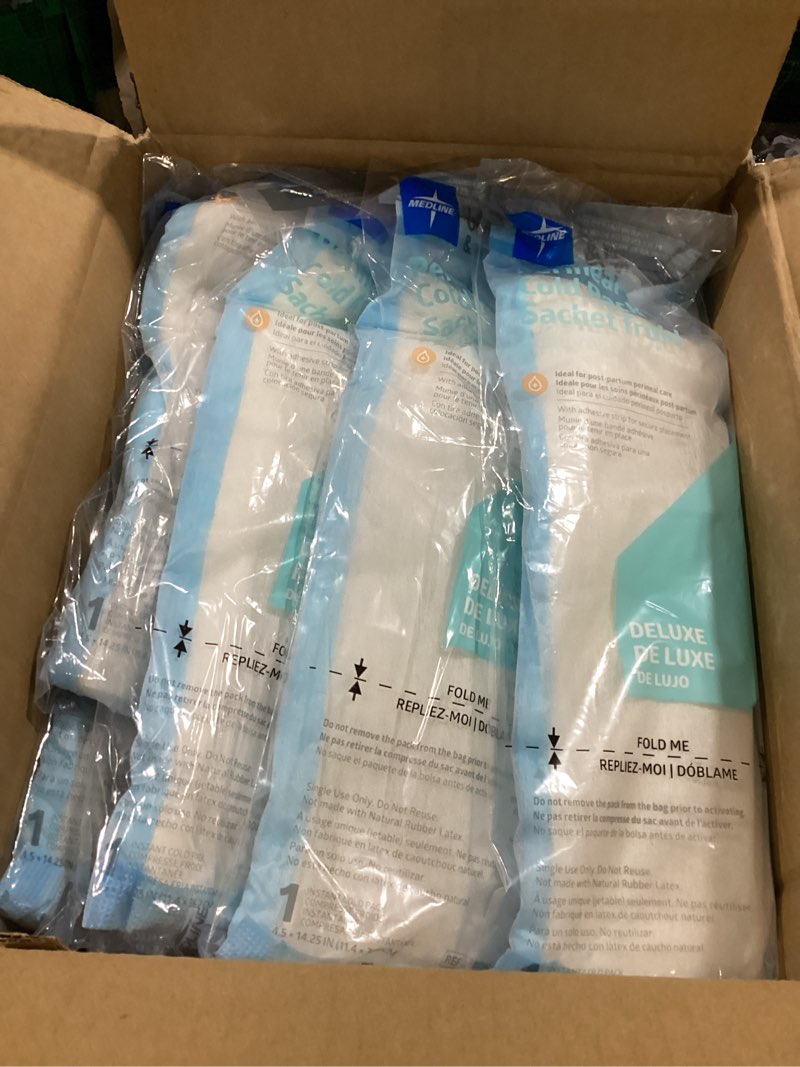 Condition photo showing Good Condition for medline premium perineal cold packs for postpartum care with adhesive strip (24 count) each absorbent pad is 4.5" x 14.25" perfect for your after delivery postpartum essentials kit deluxe - with adhesive strip