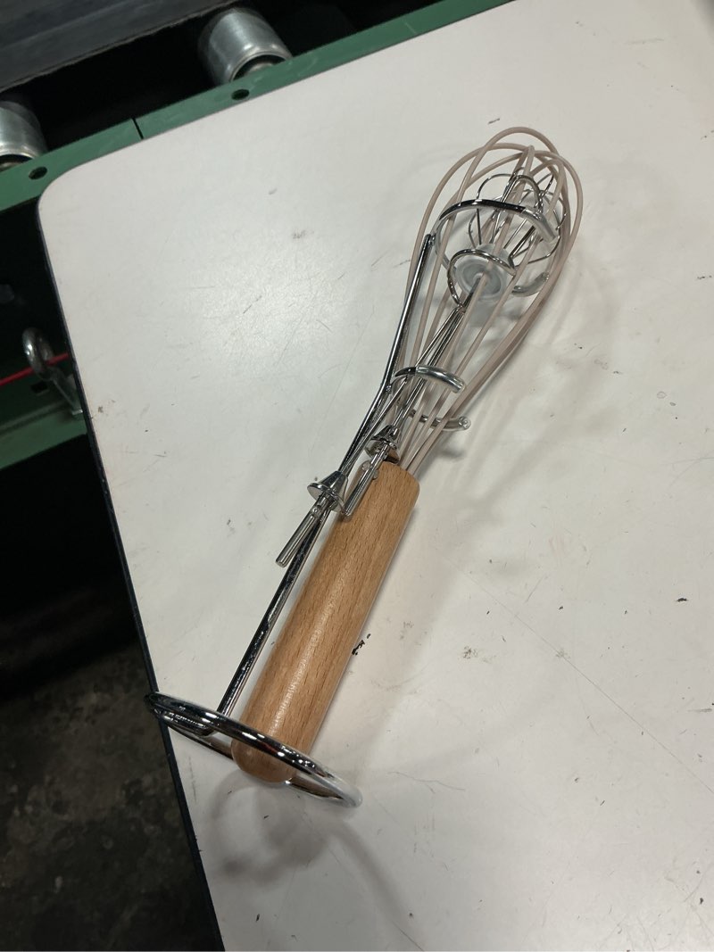 Condition photo showing Good Condition for li&zhao semi automatic whisk-2-pack stainless steel hand push rotary egg whisk and manual egg beater for blending frothing stirring durable metal whisk for kitchen coffee baking