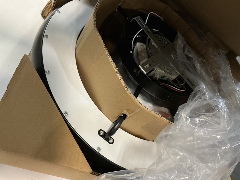 Condition photo showing Good Condition for Ultra Low Profile Ceiling Fans with Lights and Remote Ultra Quiet 25 dB, 21" Modern Flush Mount LED Ceiling Fan Fandelier Ceiling Fan for Bedroom Gold