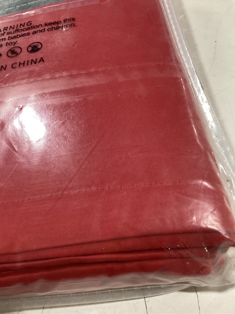 Condition photo showing New/Like New for donren red bedroom blackout drapes insulating room darkening rod pocket curtain panels (42 by 84 inch,2 panels) red 42"w x 84"l (pack of 2)