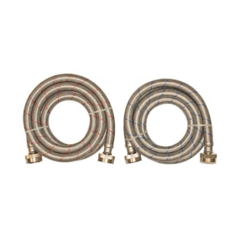 eastman 2 -pack 6-ft 3/4 -in fht inlet x 3/4 -in fht outlet stainless steel washing machine