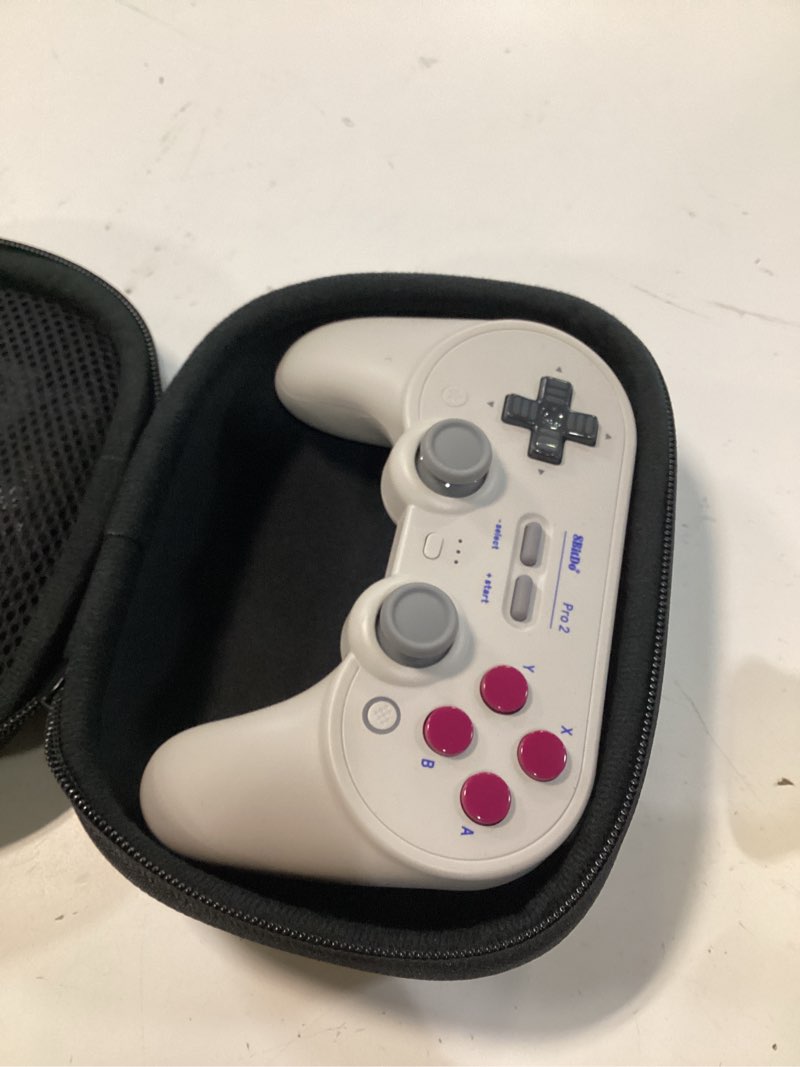 Condition photo showing Good Condition for 8bitdo pro 2 wireless bluetooth controller with travel case, hall effect joystick update, retro gamepad for switch/switch 2, pc, android, and steam deck & apple (g classic edition) hall effect joystick g classic edition
