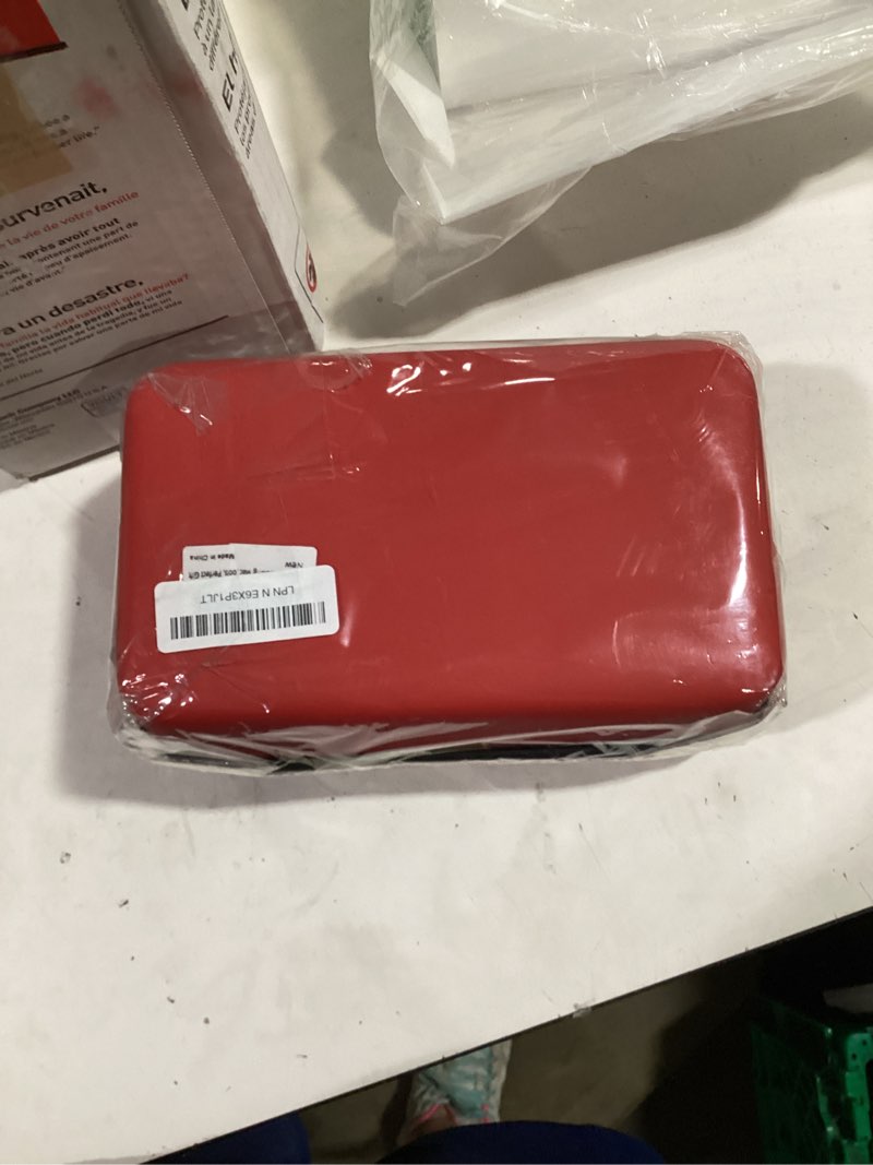 Condition photo showing Good Condition for handheld sewing machine heavy duty, with red leather storage case and 110-piece sewing kit, mini portable, ideal for adults & beginners, complete set of quick home clothing repair tools, good gift
