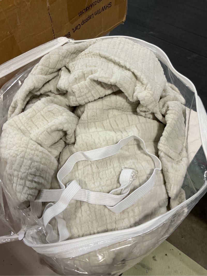 Condition photo showing As Is for h.versailtex 100% waterproof rv dinette cushion covers with elastic camper couch cover rv replacement cushions for travel trailer washable crizzle pattern (2 backrest cover & 2 bench cover, paleoak) 2 set paleoak