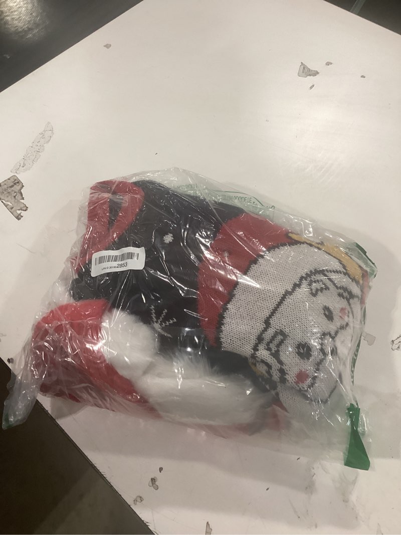 Condition photo showing New/Like New for Cozypower Light up Ugly Family Christmas Sweater Funny Xmas Holiday Pullover with Christmas Hat Men Large Santa Claus
