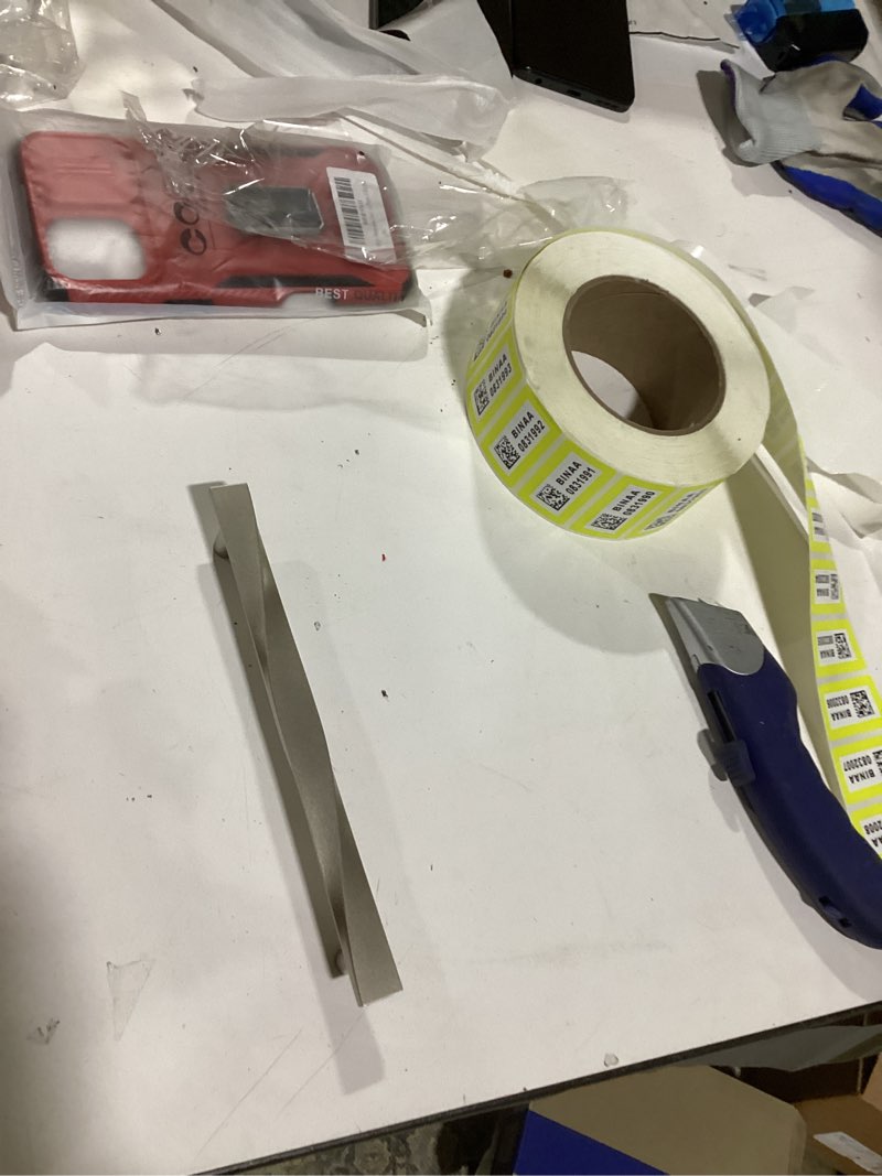 Condition photo showing As Is for Rergy 10 Pack 3-3/4 Inch Matte silver Cabinet Pulls silver Kitchen Cabinet HandlesDrawer Handles Dresser Drawer Pulls Modern Hardware 3-3/4in(96mm)hole center Black 10