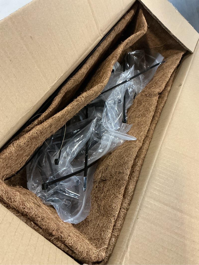 Condition photo showing Good Condition for riare 4 pack 24 inch window boxes planters with coco liner, metal deck railing planter boxes, balcony planters railing hanging, horse trough window flower planter boxes for outdoor porch fence patio 4 24inch