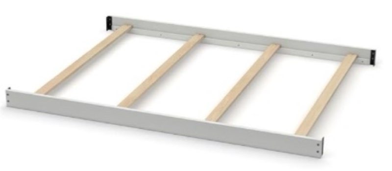 full-size conversion kit bed rails for oxford, soho, ozlo & avalon baby convertible cribs - solid wood - toddler and adult rail for full-size bed - nursery and baby furniture (gray, bolt-on kit)