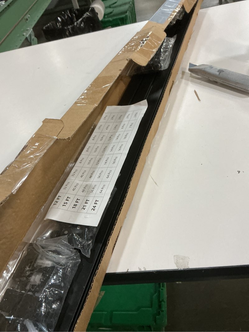 Condition photo showing Good Condition for MAKEFEILE Curtain Tracks Ceiling Wall Mounted Heavy-Duty Curtains Rails Room Divider Curtain Track for Living Room Bedroom Room Shower Divider Black 3ft To 9 ft