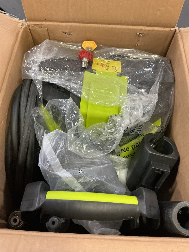 Condition photo showing As Is for Pressure Washer, Power Washer with 4 Nozzles and Foam Cannon, High Pressure Cleaning Machine for Cars, Driveways, Fences, Patios, Home Cleaning, Green