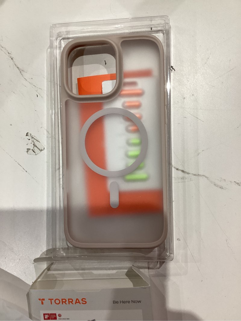 Condition photo showing Good Condition for TORRAS Magnetic Shockproof for iPhone 16 Pro Max Case, [4X Military-Grade Protection] [Compatible with MagSafe] Translucent Desert Titanium White | Magnetic, Shockproof, Translucent iPhone 16 Pro Max Desert Titanium White