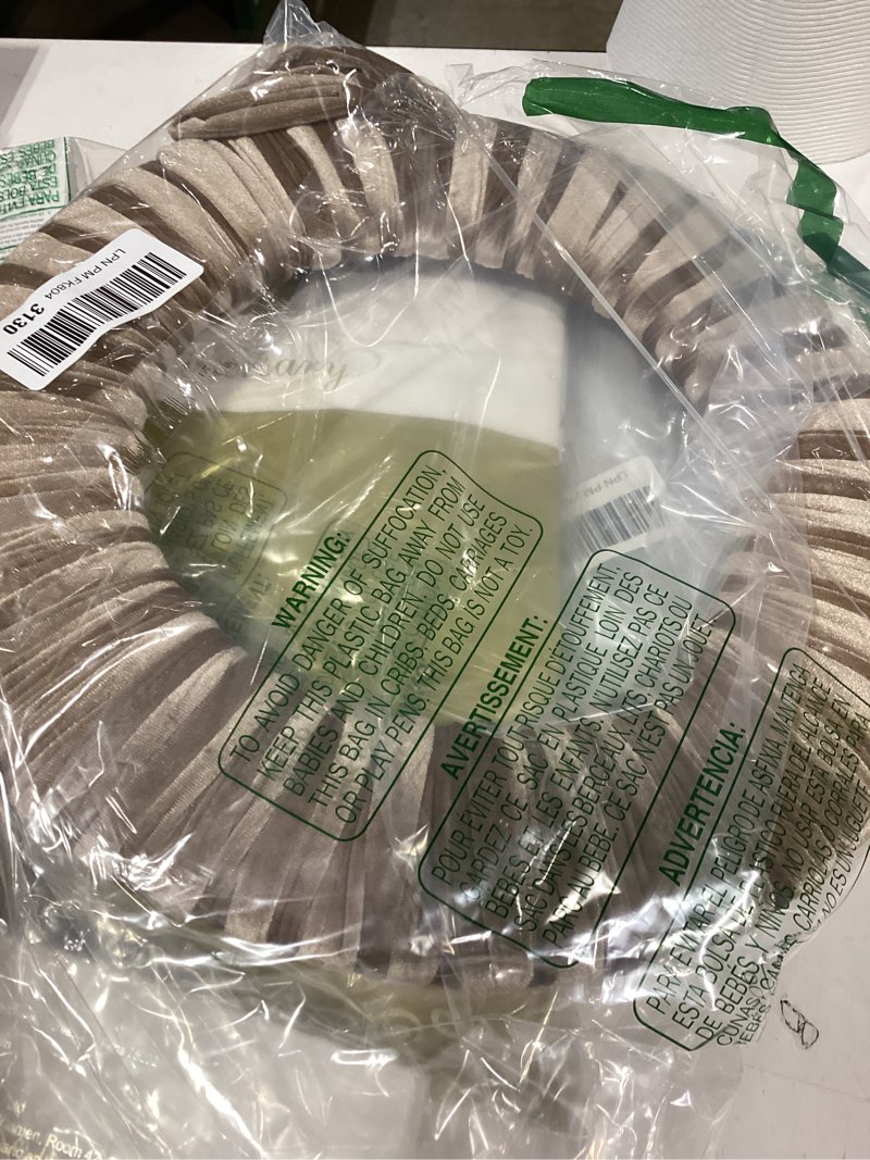 Condition photo showing Good Condition for Brown Christmas Velvet Wreath 14" Christmas Decoration Front Door Xmas Velvet Ornament with Bow Xmas Wreath Decorations for Table Fireplace Porch Window Wall New Years Home Party Indoor Decoration