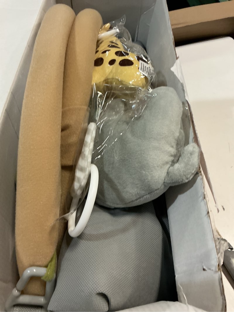 Condition photo showing Good Condition for Blissful Diary Baby Play Gym & Activity Mat, Oversize Leaf Shaped Baby Play Mat w 6 Detachable Toys, Tummy Time Mat Promote Motor Skills & Sensory Development Mat, Newborn Infant Baby Essentials Gift Play Gym with Lion Rattle