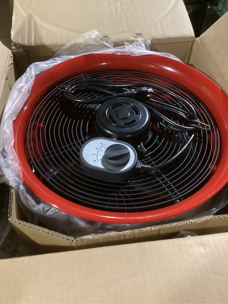 Condition photo showing Good Condition for Maxx Air 16" High Velocity Turbo Fan with Pivoting Head - Efficient Air Circulation, High-Velocity Drum Fan Ideal for Home, Garage, or Workshop Use, Durable Construction, Easy Assembly