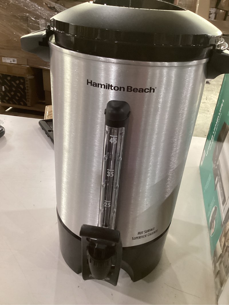 Condition photo showing As Is for Hamilton Beach 45cup Urn 40519