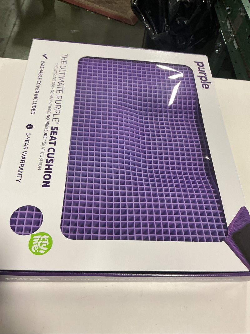 Condition photo showing New/Like New for Purple Ultimate Seat Cushion | Pressure Reducing Grid Designed for Ultimate Comfort | Designed for Gaming | Made in The USA