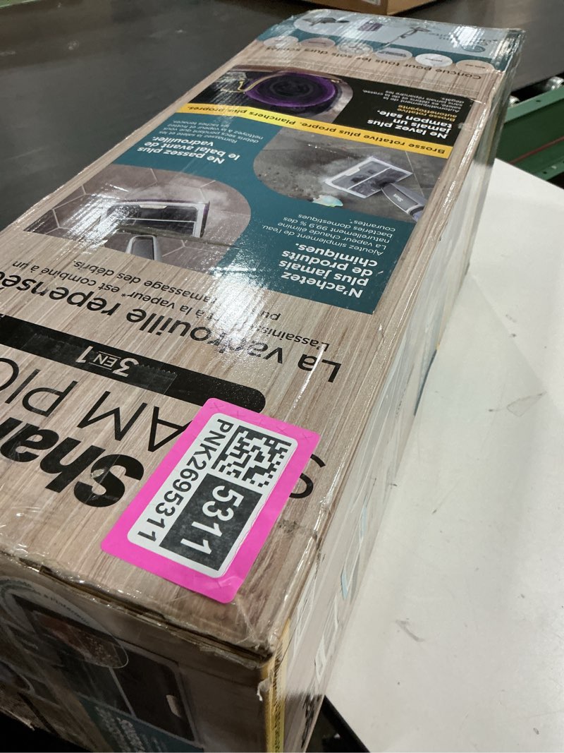 Condition photo showing As Is for Shark Steam Pickup 3-in-1 Steam Mop Picks Up Debris, Deep Scrubs, & Steam Sanitizes - All At Once, Lightweight Steam Cleaner for Home, Steam Cleaner for Hardwood, Tile & Laminate, White, SD205CCO Steam Pickup w/ 3 Brushroll
