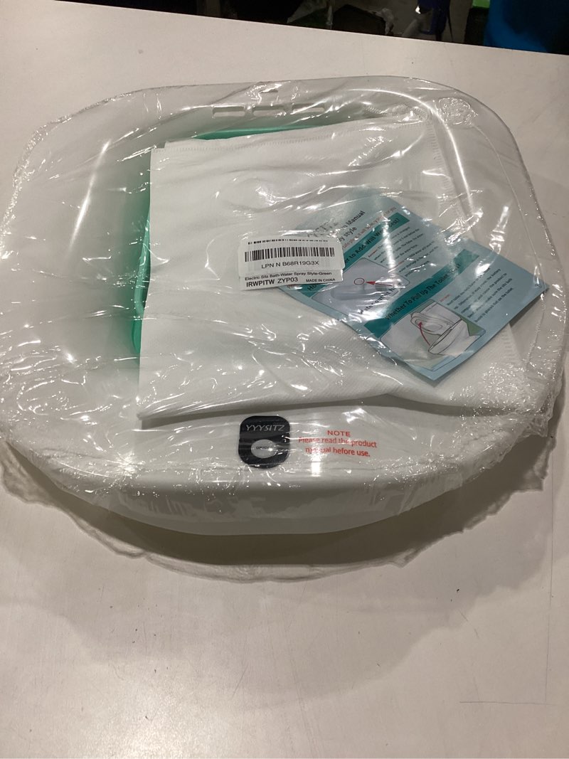 Condition photo showing Good Condition for irwpitw sitz bath, electric sitz bath for toilet seat hemorrhoids postpartum care tub, sits bath soak pan for women men, sitz baths salts bowl, hip bath basin, foldable, water spray style, green green electric
