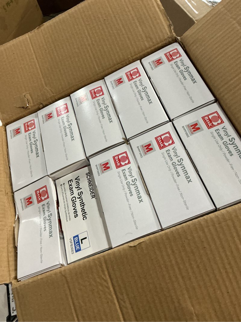 Condition photo showing New/Like New for jointown basic medical synmax vinyl exam gloves - latex-free & powder-free - medium, bmpf-3002(case of 1,000)
