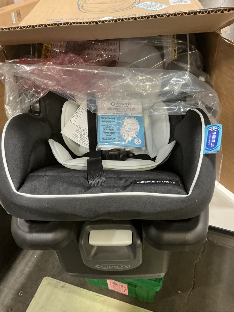 Condition photo showing Good Condition for graco snugride lite lx infant car seat, lightweight rear-facing seat for babies 4–30 lb, 4-position adjustable base, latch installation & protectplus engineered, studio