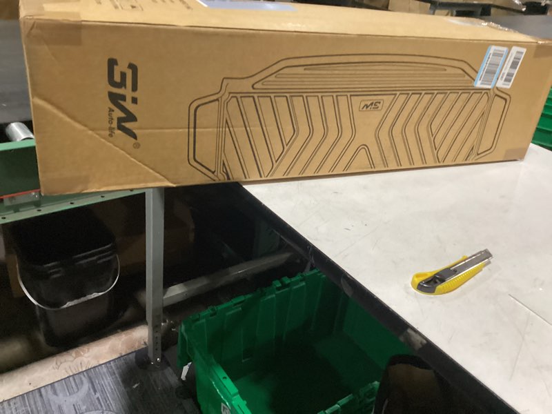 Condition photo showing As Is for 3w cargo mat fit for jeep wrangler jl with subwoofer 2018-2025 2026 all weather custom fit trunk liner for jl unlimited 4-door sahara willys rubicon(non jk or 4xe) black jeep wrangler jl 18-26 cargo liner(subwoofer)