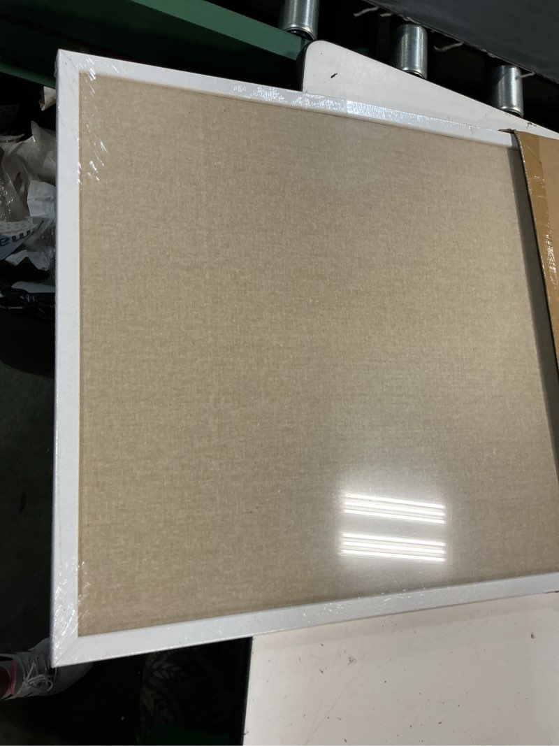 Condition photo showing New/Like New for dahapyboo cork board with linen white,bulletin board 30"x20" hanging corkboards for office home school message board or vision board decoration. white-1p 30" x 20"