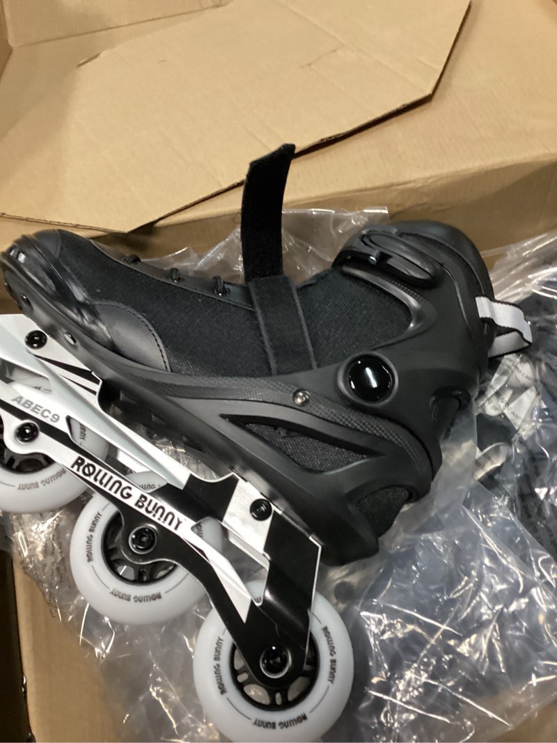 Condition photo showing Good Condition for Inline Skates PRO for Adult Women - ABEC-9 Bearing with Breathable Lining for Male Female, Optional Brake, Size W 6-9, Black US W 9