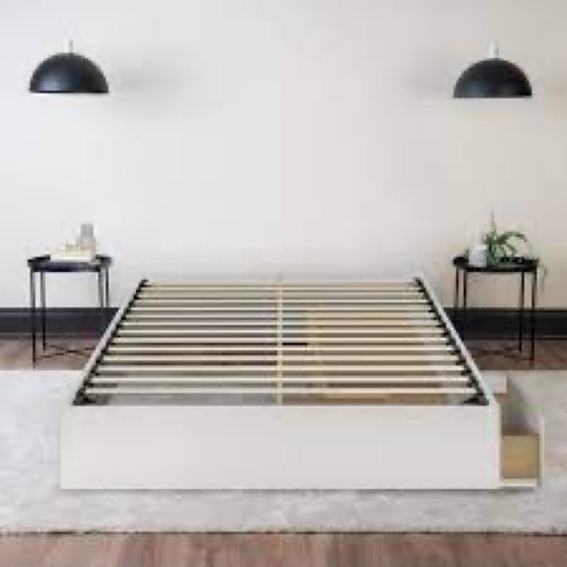 braud upholstered hydraulic lift up storage bed without headboard king (((incomplete))