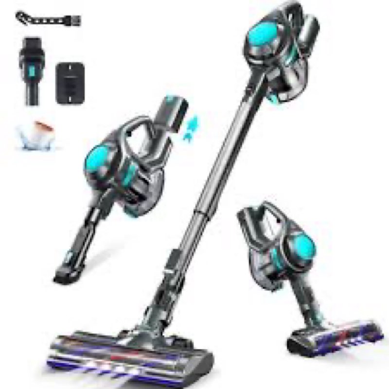 Cordless Stick Vacuum Cleaner,Powerful Suction Lightweight 1.31 Liters Dust Cup Rechargeable Vacuum Cleaner for Home Pet Hair Carpet Wood Floor