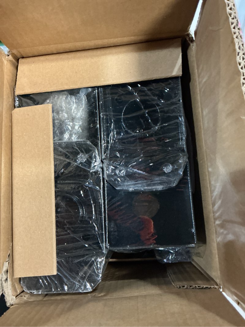 Condition photo showing New/Like New for spaceeup 4x4 post base 2 pcs, inner size 3.6"x3.6" deck post base, heavy duty powder-coated post anchor black wood post brackets for decking porch railing support 4x4 2pcs